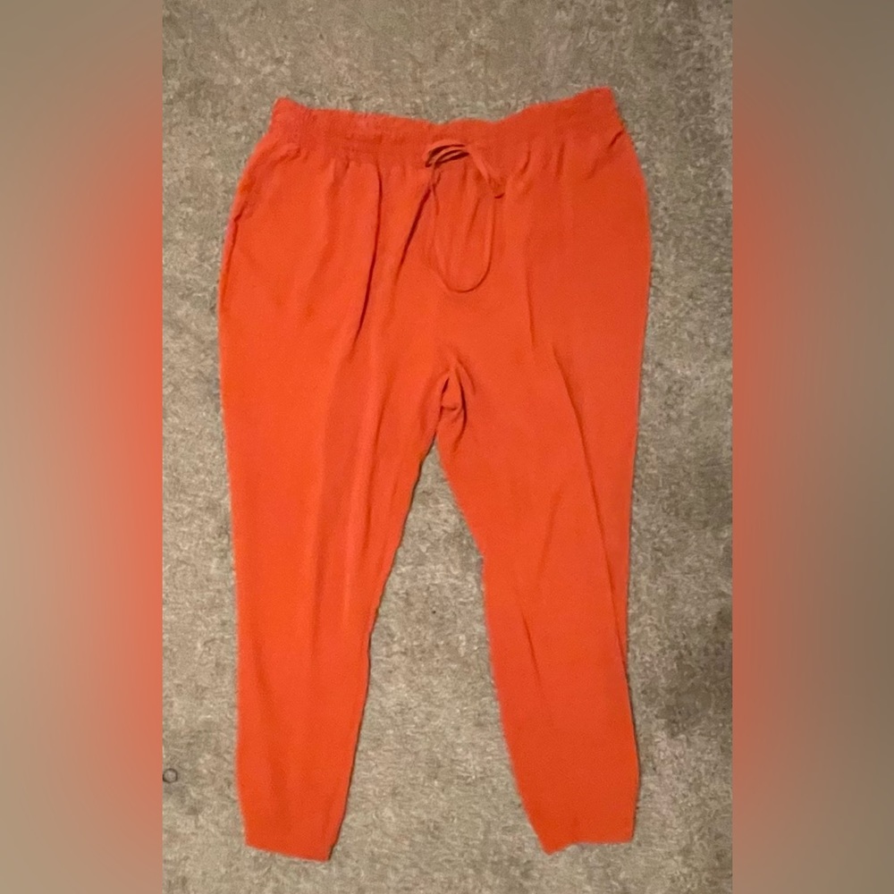 2pair tapered heirum style pants (rust/mustard yellow) 2x&3x $16 each 2 for $30